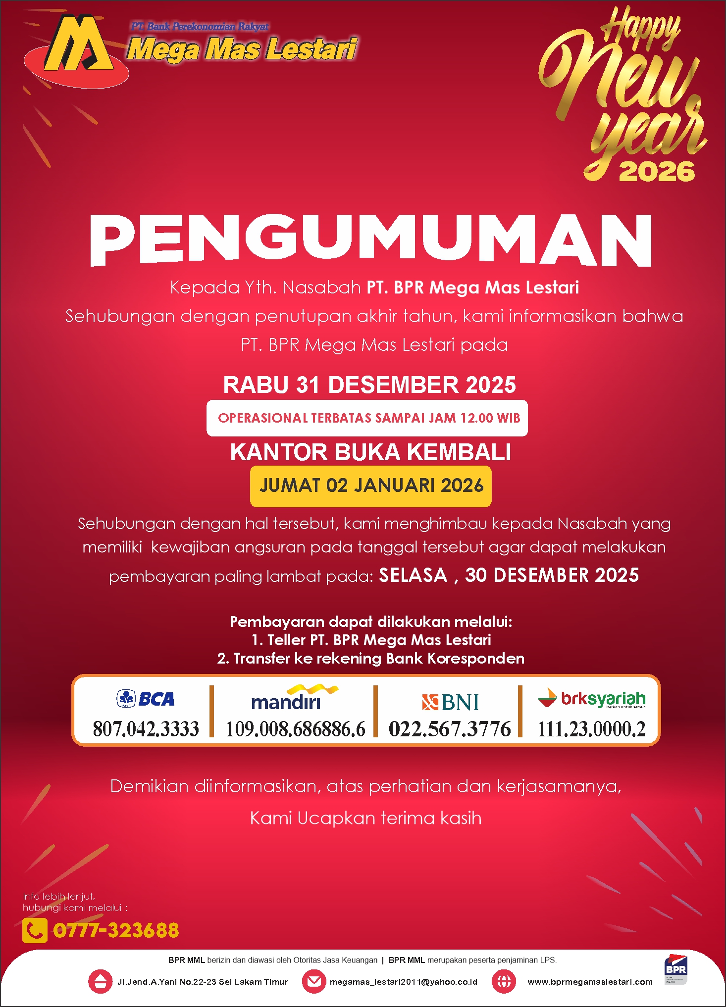 Informasi Jam Operasional